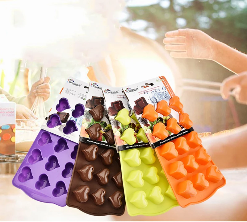  Cake Tools 15 Heart Shaped Food Grade Silicone Cake Mold Reusable Pudding Mousse Tiramisu Soap Mould Baking Tools (1)