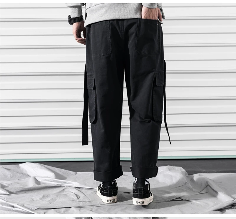 Korean Streetwear Harajuku Pants Men Fashion Street Style Cargo Pants  (26)