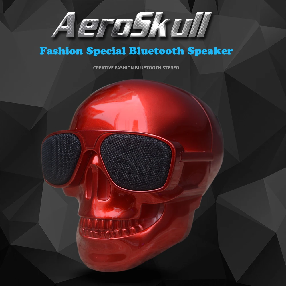 

AeroSkull Wireless Bluetooth Speaker Skull Speaker Deep Bass Mobile Subwoofer Multipurpose Portable Speaker Dropshipping