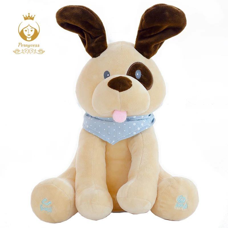 30cm-Stuffed-Plush-Animal-Hot-Peek-A-Boo-Electric-Puppy-Dog-Play-Hide-Seek-Cute-Cartoon