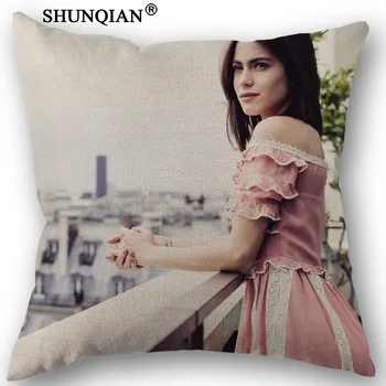 

New Custom Tini Stoessel Canvas pillowcase Bedroom living room PillowCase 45x45cm one sides Cotton Linen Pillow Cover
