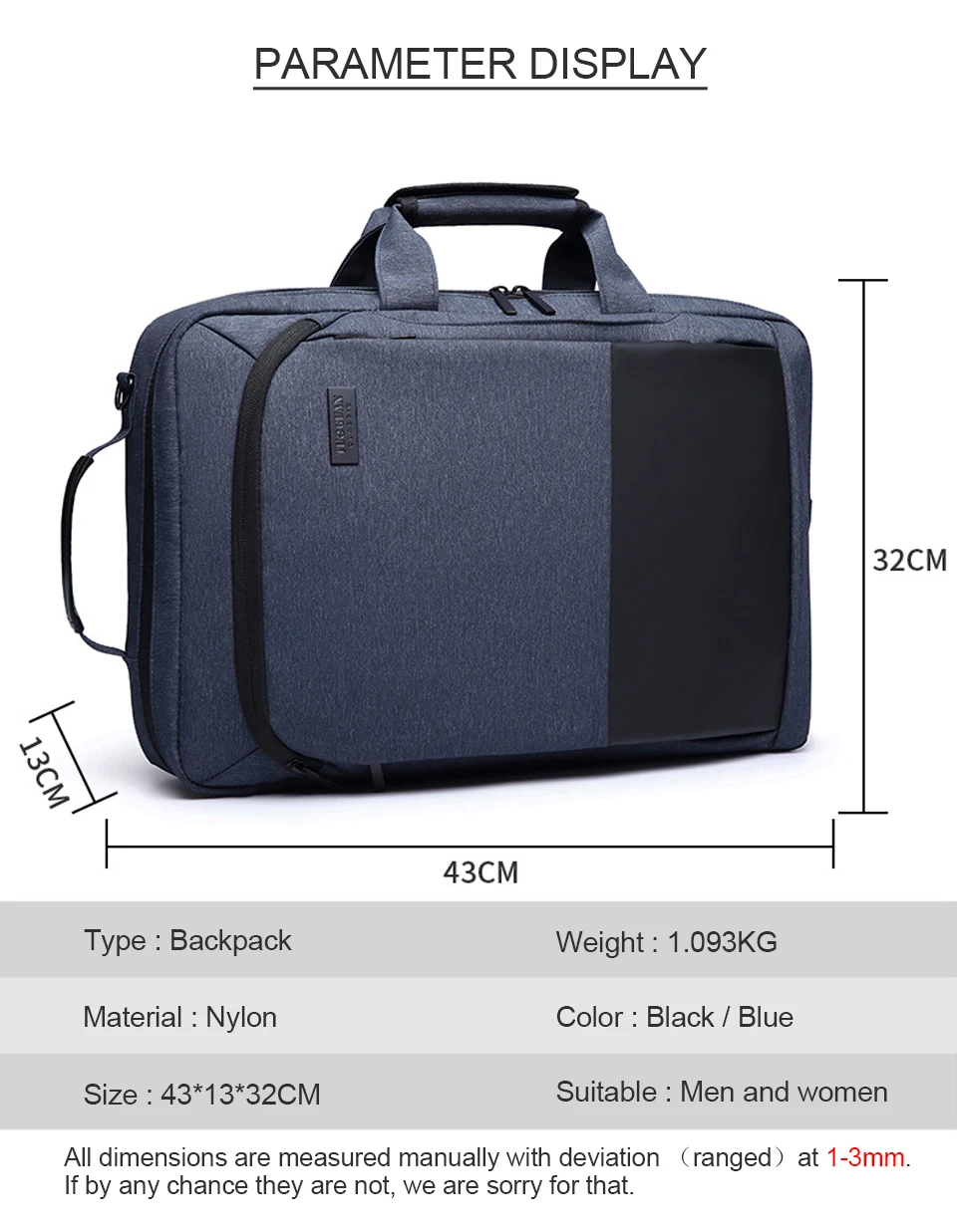 Laptop Backpack 17 Inch 15.6 Mens Backpacks Male Business Travel Backpacking Notebook Back Pack Outdoor Women Waterproof Bagpack (6)