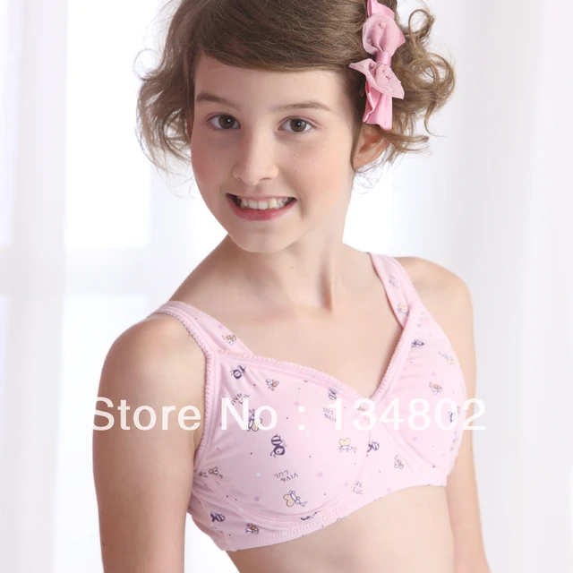 100 cotton young girl bra vest design underwear girl wireless corset