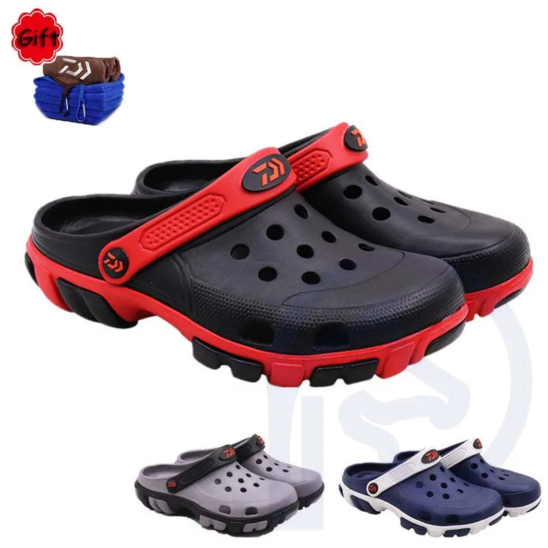 

Men Summer Autumn Cycling Shoes Hole Beach Slippers Brathable Outdoor Sports Soft Casual Garden Hole Shoes Hollow Plus Size 45