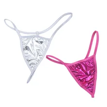 Горячая Распродажа эротическое женское белье стринги Нижнее белье Блестящий из искусственной кожи женские трусы сексуальные модные