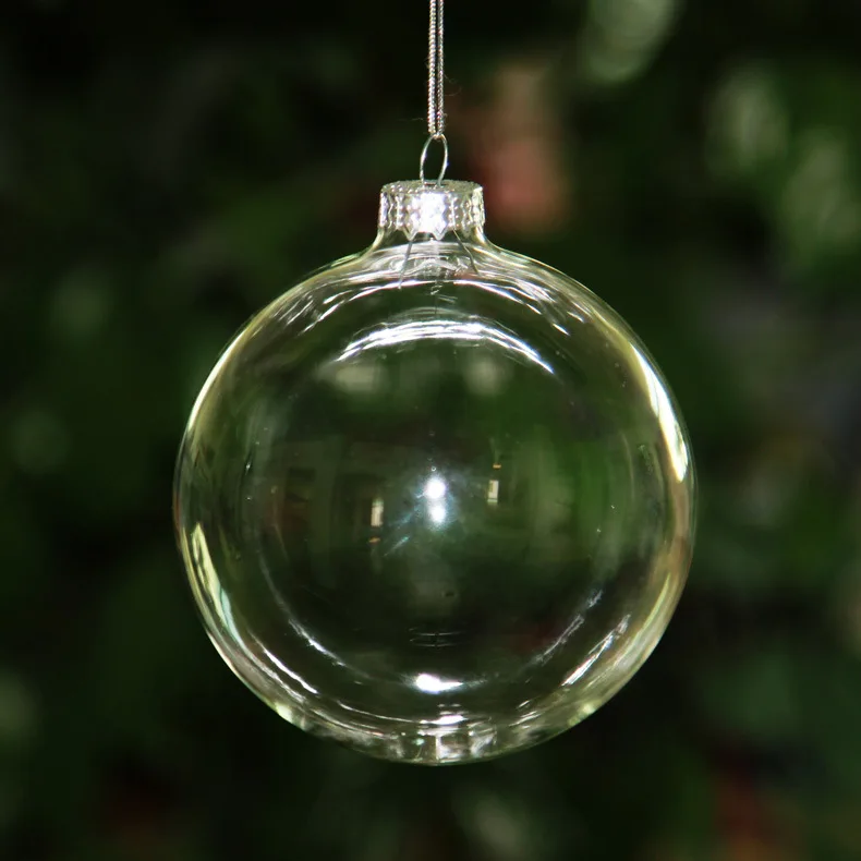 Clear christmas ornaments
