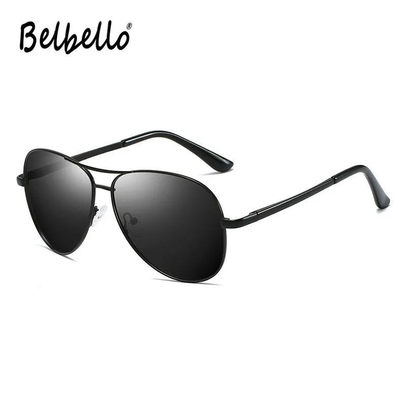 

Belbello 2019 Big frame Polarizer Sunglasses Women Men Solid Fashion Retro Trend Round Sunglasses UV400 with case