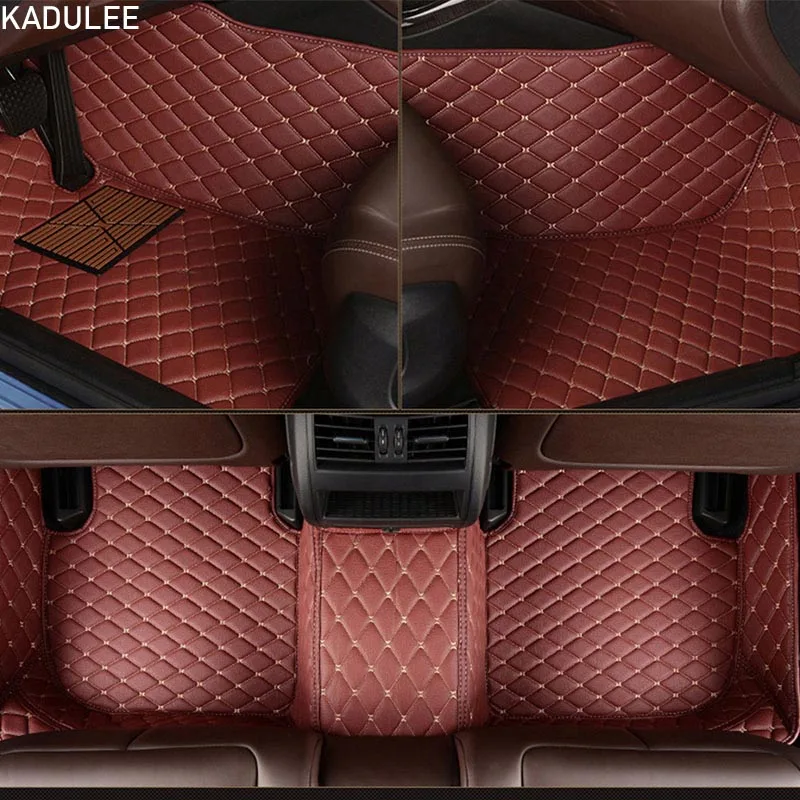 KADULEE car floor mats for Opel All Models Astra h j g mokka insignia Cascada corsa adam ampera Andhra zafira Car-styling - Название цвета: Red wine