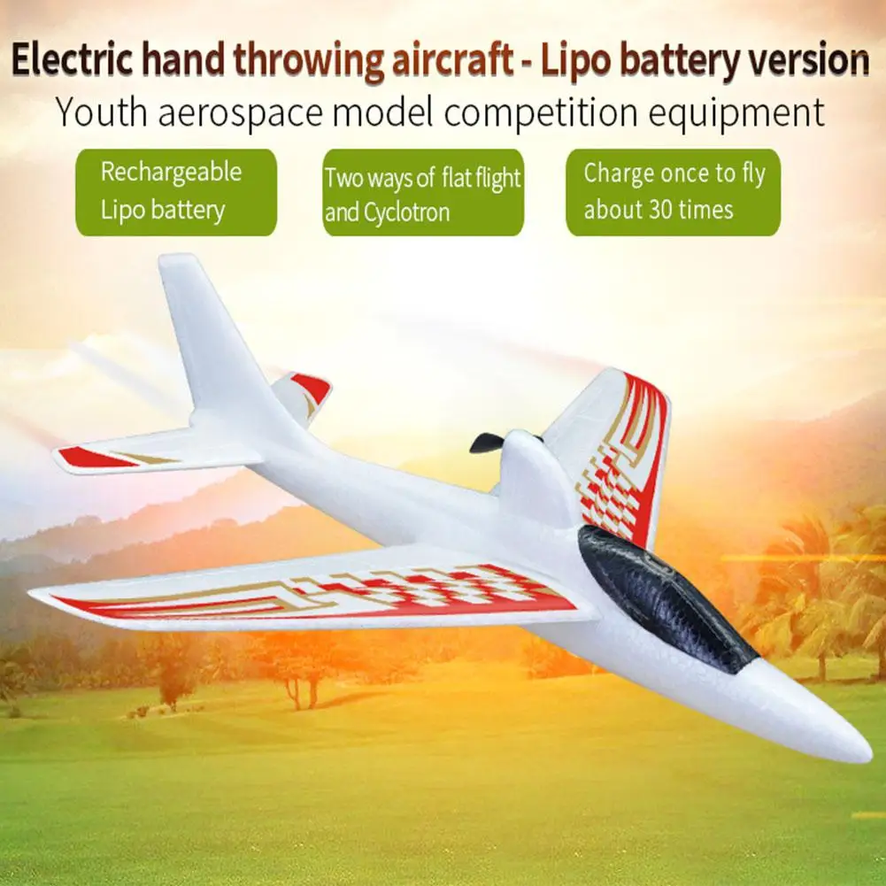 

Electric Hand Throwing Plane EPP RC Airplane Model Outdoor RC Glider Toy Children Boy birthday Gift