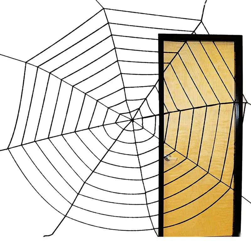 Wett Хэллоуин 2 Pack 360 cm Мега паутина для Хэллоуина наружное украшение-1 черный и 1 белый