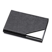 Модный Бизнес ID кредитный держатель для карт функция для женщин и мужчин брендовый Металлический Алюминиевый футляр для карт памяти из искусственной кожи Porte Carte Passport Wallet