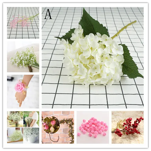 19 Styles Artificial Flower Bouquet Wedding Flower Decoration Scrapbooking Gift Box Diy Decor Fake Flower