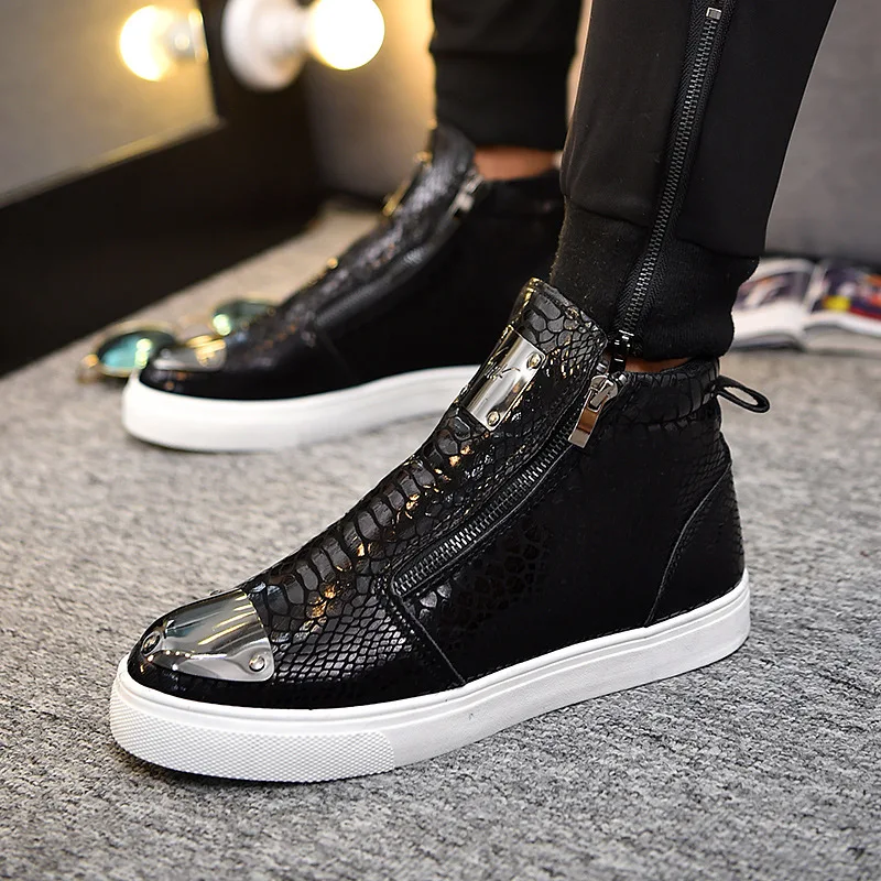 high top zipper sneakers