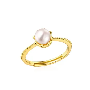 

925 Silver Sterling Silver Ring Jewelry Natural Freshwater Pearl Ring Luxury Jewelry Wedding Band Ring for Women