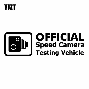 

YJZT 15.5X4.7CM OFFICIAL Speed Camera Testing Vehicle JDM Vinyl Car Sticker Decal Black/Silver C26-0248