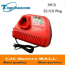 5PCS High Quality M12 Li-ion Power tool Battery Charger 10.8V 12V For Milwaukee M12 48-11-24xx Series Lithium-ion Battery