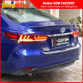 

4pcs Car Styling for 2018 Camry Taillights Camry LED Tail Lamp Rear Lamp DRL+Dynamic Turn Signal+Brake+Reverse taillight