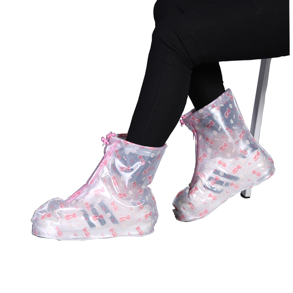 

Reusable Waterproof Overshoes Shoe Covers Shoes Protector Cute Women's Children Rain Cover for Shoes New design 2018