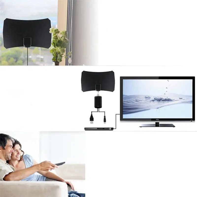 Indoor Digital TV Antenna with Signal Amplifier Booster for HDTV Cable TV Antena TV Radius Surf HD Fox DVB-T Antennas Freeview6