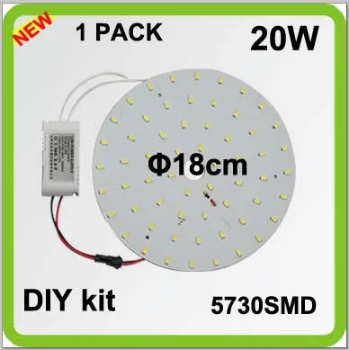 Высокое качество DIY 5730SMD 2300lm 20 Вт круглый светодио дный светодиодный потолочный источник света светодио дный дисковый светодиодный techo