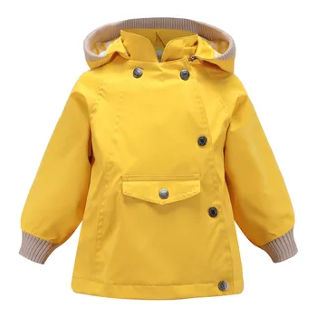 

MEANBEAR Kids Trench Waterproof Girls Windproof Jacket Boys Coat Baby Clothes Windbreaker Detachable Cap 7 Colors Height90-150cm