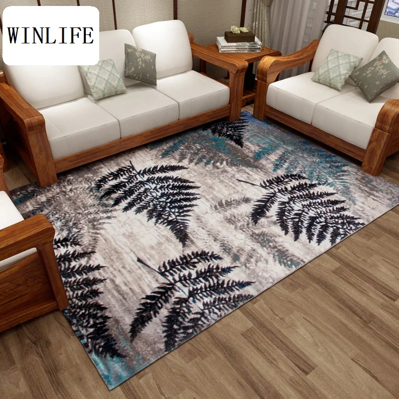 WINLIFE Chinese Splashed Ink Style Carpets Leaves Rugs For Living Room/Bderoom/Hall Tea Table Mats Large Area Rug Bedside Mats