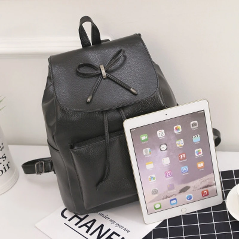 

dower me VBP13-16 Pu Drawstring Cover Women Backpack Travel Shoulder Bag Backpack For Student Girl Teenage Schoolbag
