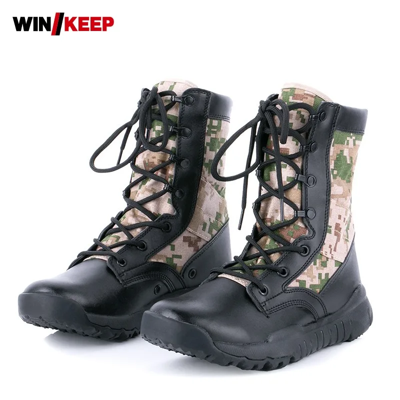 

Mountain Outdoor Climbing Shoes Men Wear-resisting Non-slip Large Size Trekking Hiking Shoes Breathable Combat Boots Footwear