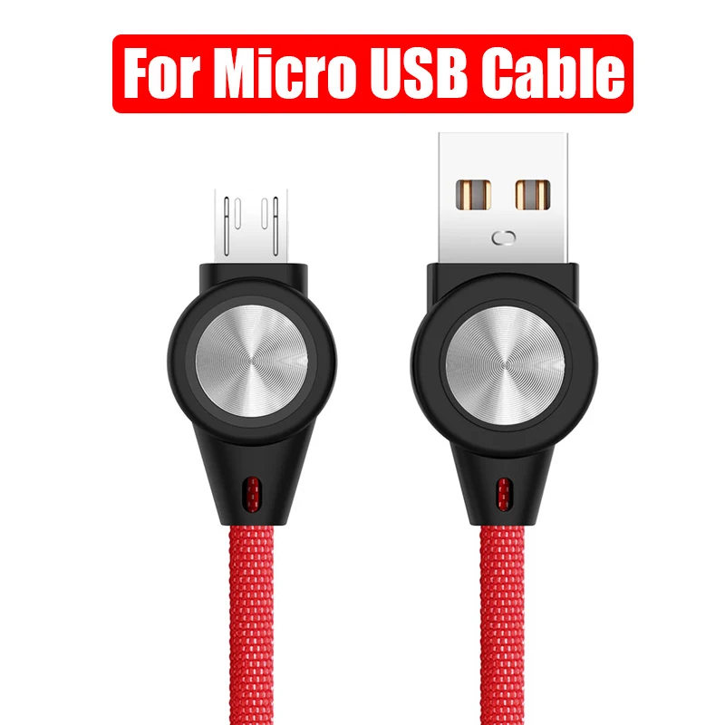 Robotsky 3A USB C Micro USB кабель для быстрой зарядки для huawei samsung Xiaomi Android мобильного телефона USBC MicroUSB пружинная Дата линия - Цвет: red micro usb