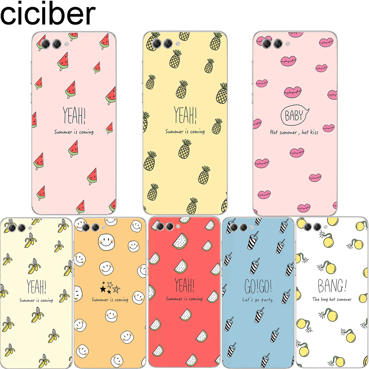 

ciciber Lemon for Honor 7A 8X 9 10 8C V10 Lite C Play Phone Case for huawei Y9 Y6 Y7 Y5 Y3 Prime Pro 2017 2018 2019 Soft Capa