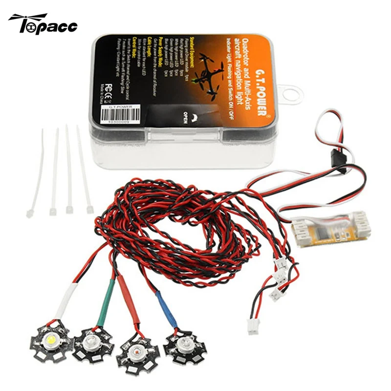 

G. T. GT POWER Led Light Navigation System with 7 Modes of Operation for RC Drone Quadcopter Multiple-Axis Aircraft DIY Part