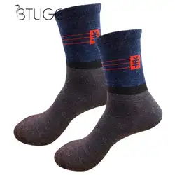 BTLIGE осень-зима толстые Для мужчин s хлопок и шерсть носки мягкие носки экипажа 1 пара случайный цвет Прямая доставка Классические носки для