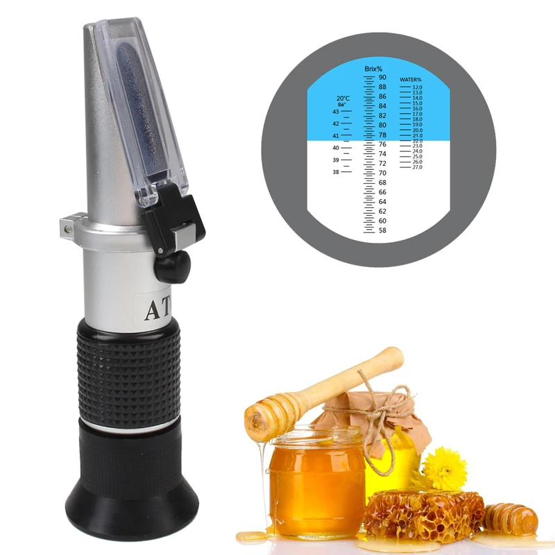 

3in1 handheld refractometer measurement, honey sugar meter, honey Baume tester, honey concentration detector