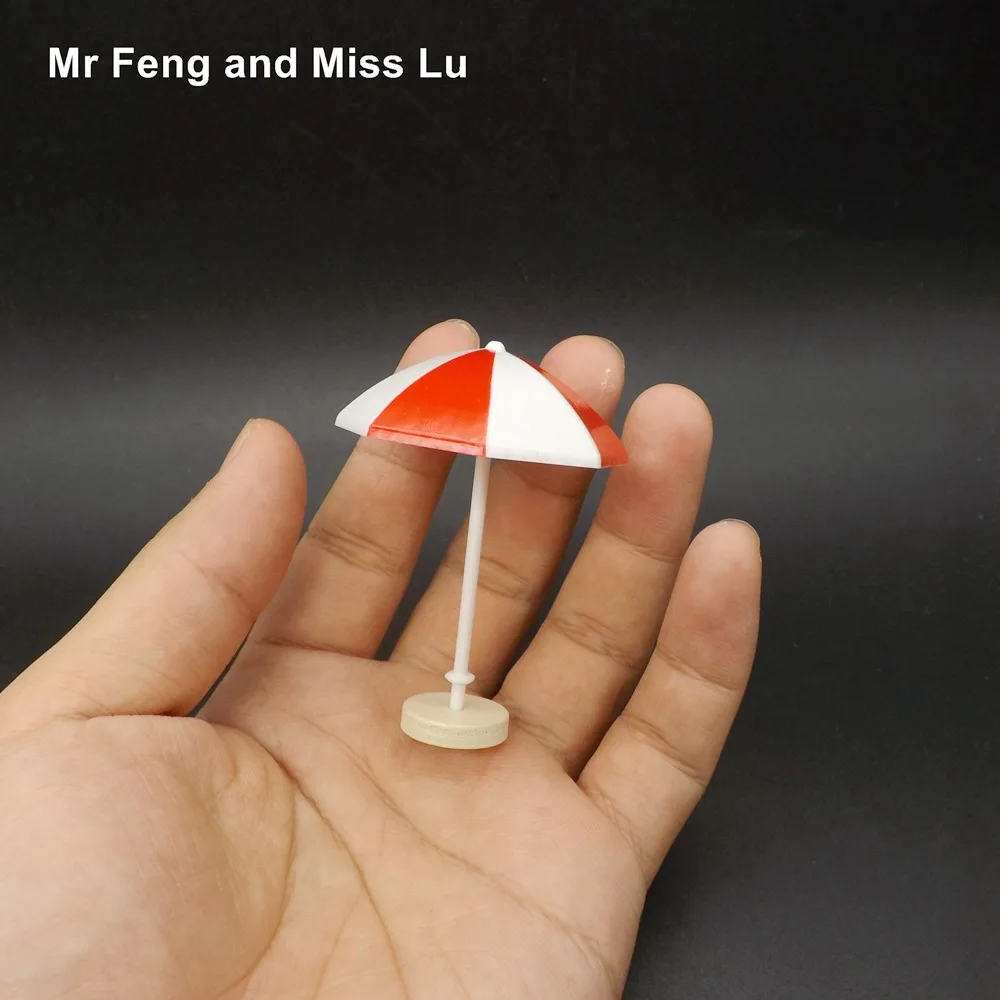 Miniature Beach Umbrella Model Toy Accessories Resin Craftin Action