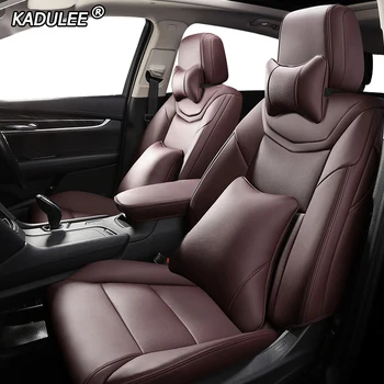 

KADULEE make Custom Leather car seat cover For Porsche Cayman Macan panamera Cayenne Boxster Automobiles Seat Covers