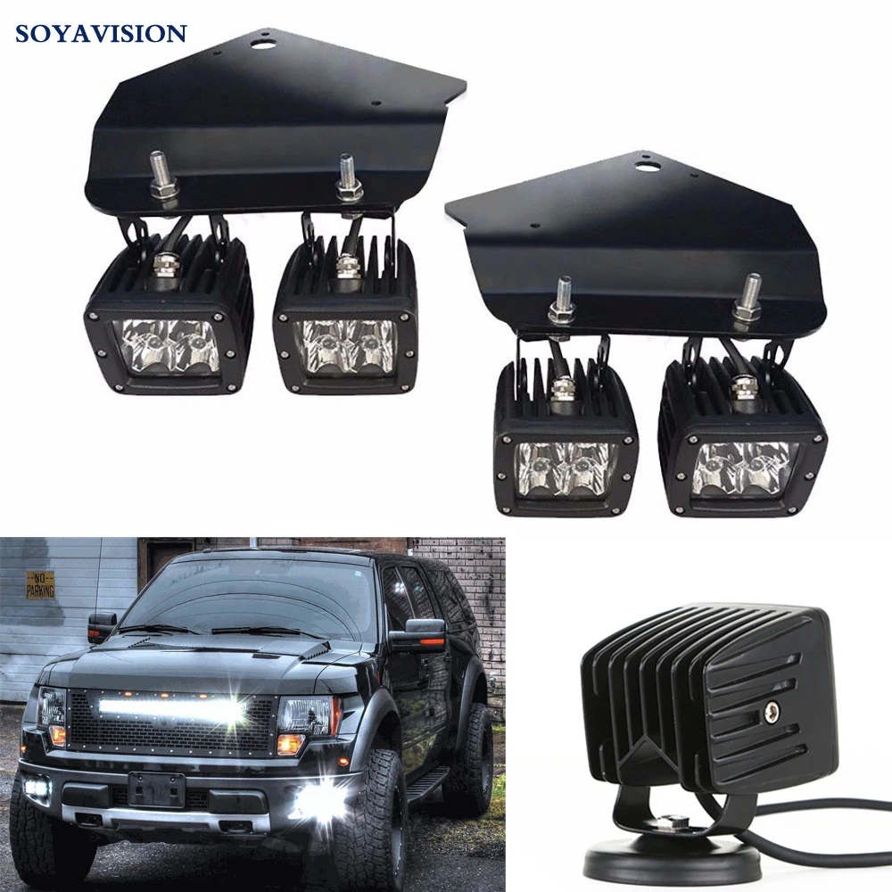 

LED Fog Light with Hold Stand Bracket For 2010-2014 FORD F150 SVT Raptor led lamp