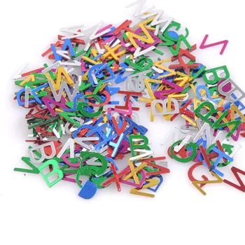 

23g(1200pcs) Mixed Letter/alphabet Sequins For Crafts&Paillette Sewing Scrapbooking lentejuelas 8mm CP1414