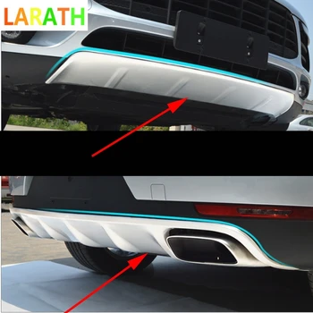 

2pcs/set Stainless Steel Front & Rear Bumpers Skid Bumper Cover Protector Molding For Porsche MACAN 2014