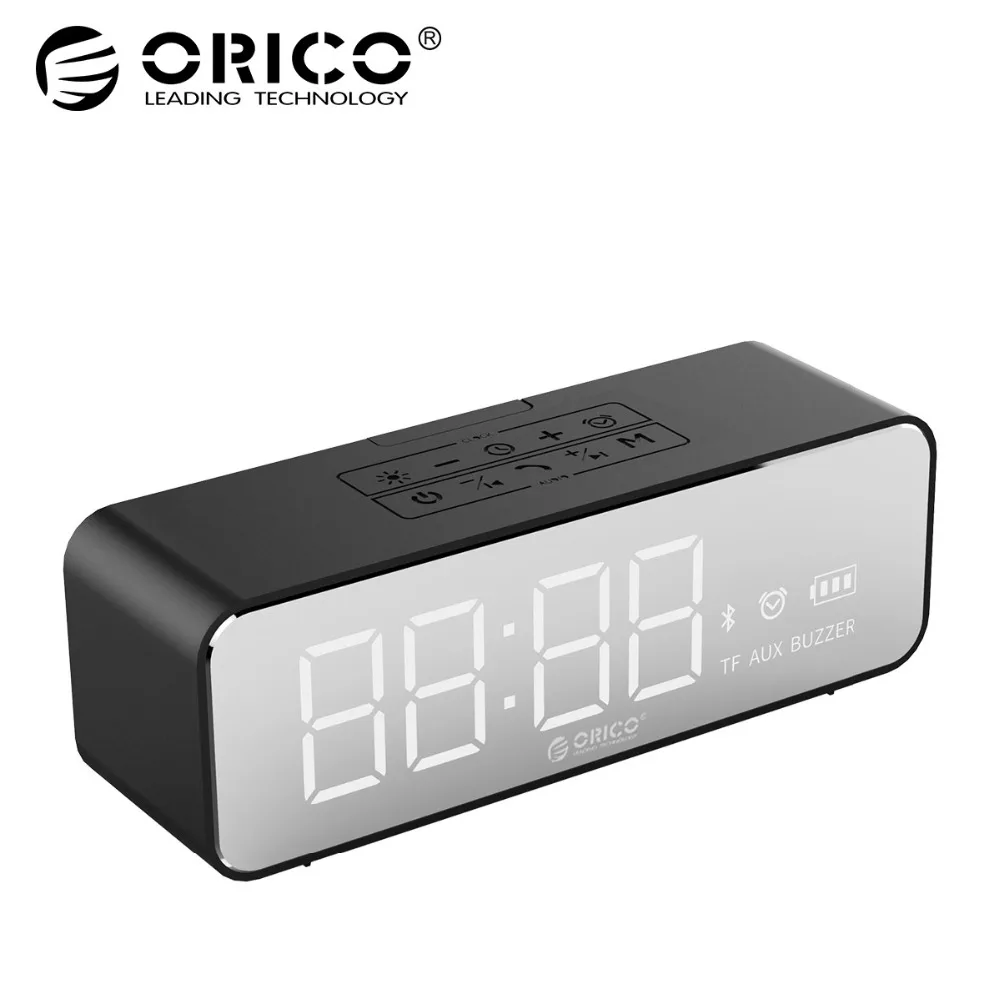 

ORICO Wireless Bluetooth4.2 Speaker with Alarm Clock LDE Display screen Music Surround Outdoor Waterproof Support TF Card AUX 6H