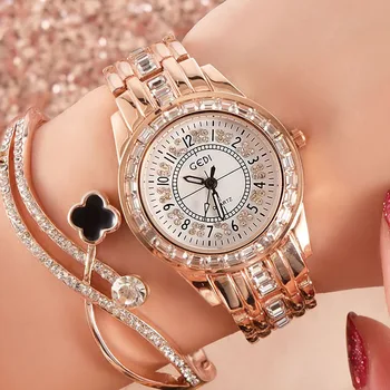 

Fashion Watch Women Luxury Brand Diamond Designer Gold Dress Quartz Ladies Wrist Watches Female Clock Montre Femme Reloj Mujer