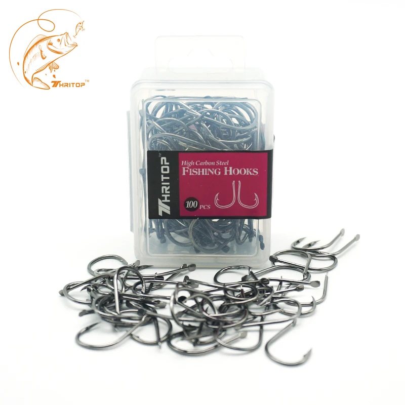 100 шт. рыболовные крючки из высокоуглеродистой стали|100pcs fishing hook|fishing hooksingle hooks |