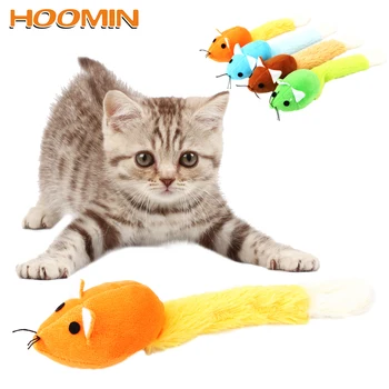 

HOOMIN Plush Mouse With Catnip Pet Products Funny For Kittens Training 4 Colors Cat Supplies Pet Interactive Toys