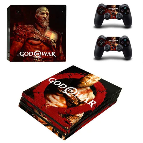 God of War PS4 Pro стикер кожи для sony PS4 Pro playstation 4 и 2 обложки контроллера - Цвет: YSP4P-2035