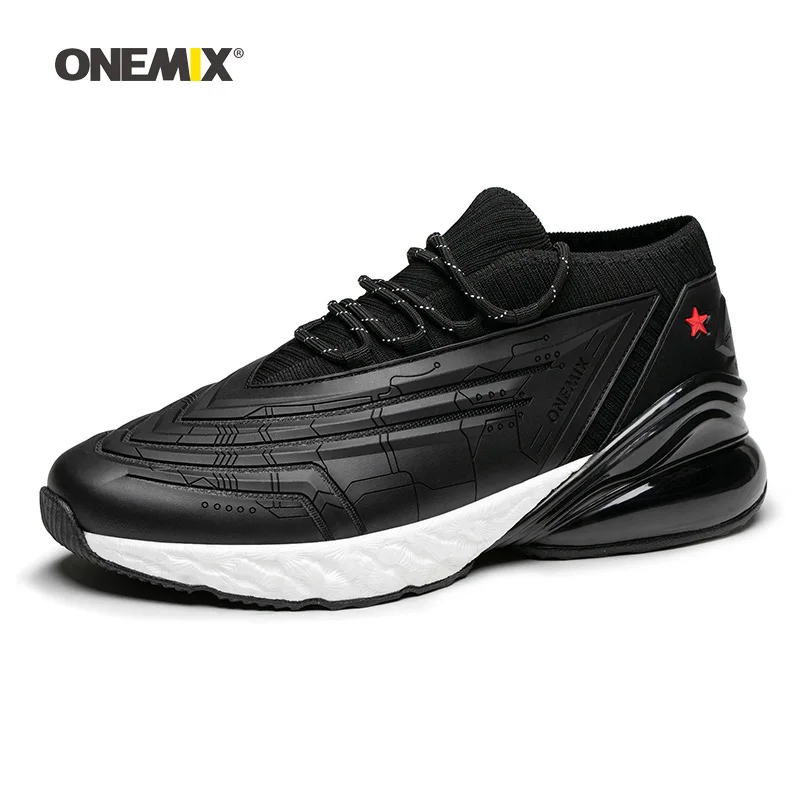 Onemix мужские кроссовки для бега для мужчин черный Max тренажерный зал Йога; спорт кроссовки самолет Спорт Открытый бег прогулки горные кроссовки