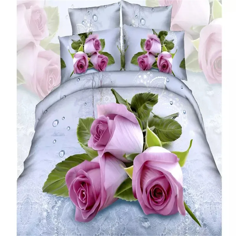King Size Pink Rose Princess Wedding Bedspreads 220 X240cm King