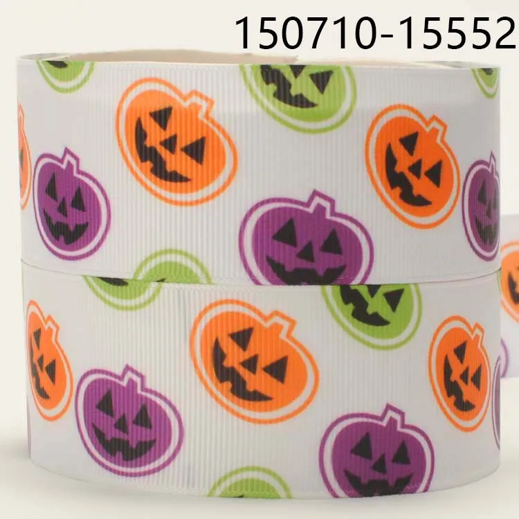 Новые продажи 50 ярдов 1/" 38 мм Милая Тыква шаблон напечатанный grosgrain лента Хэллоуин