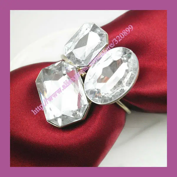 Wholesale!250pcs/lot Wedding Embellishment Crystal Napkin Rings ,Rhinestone Napkin Holders .Zinc