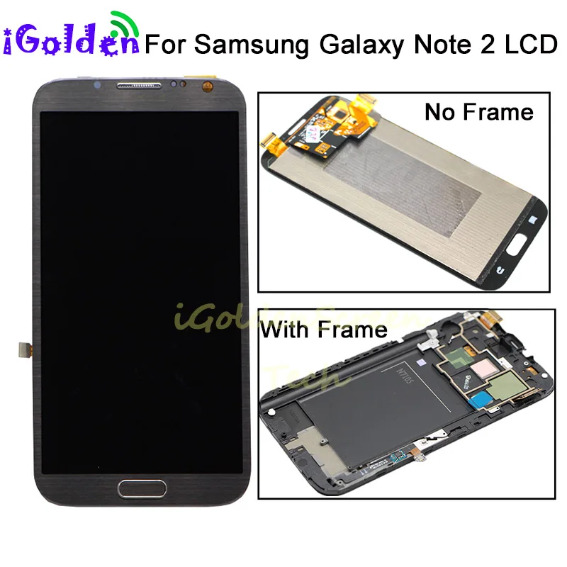 AMOLED lcd Замена для samsung Galaxy Note 2 N7100 N7105 T889 i317 i605 L900 ЖК-дисплей кодирующий преобразователь сенсорного экрана в сборе