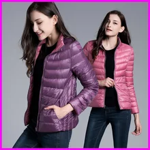 Winter Womens Two Side White Duck Down Jacket Warm Winter Coats Parkas Lightweight Down Jackets