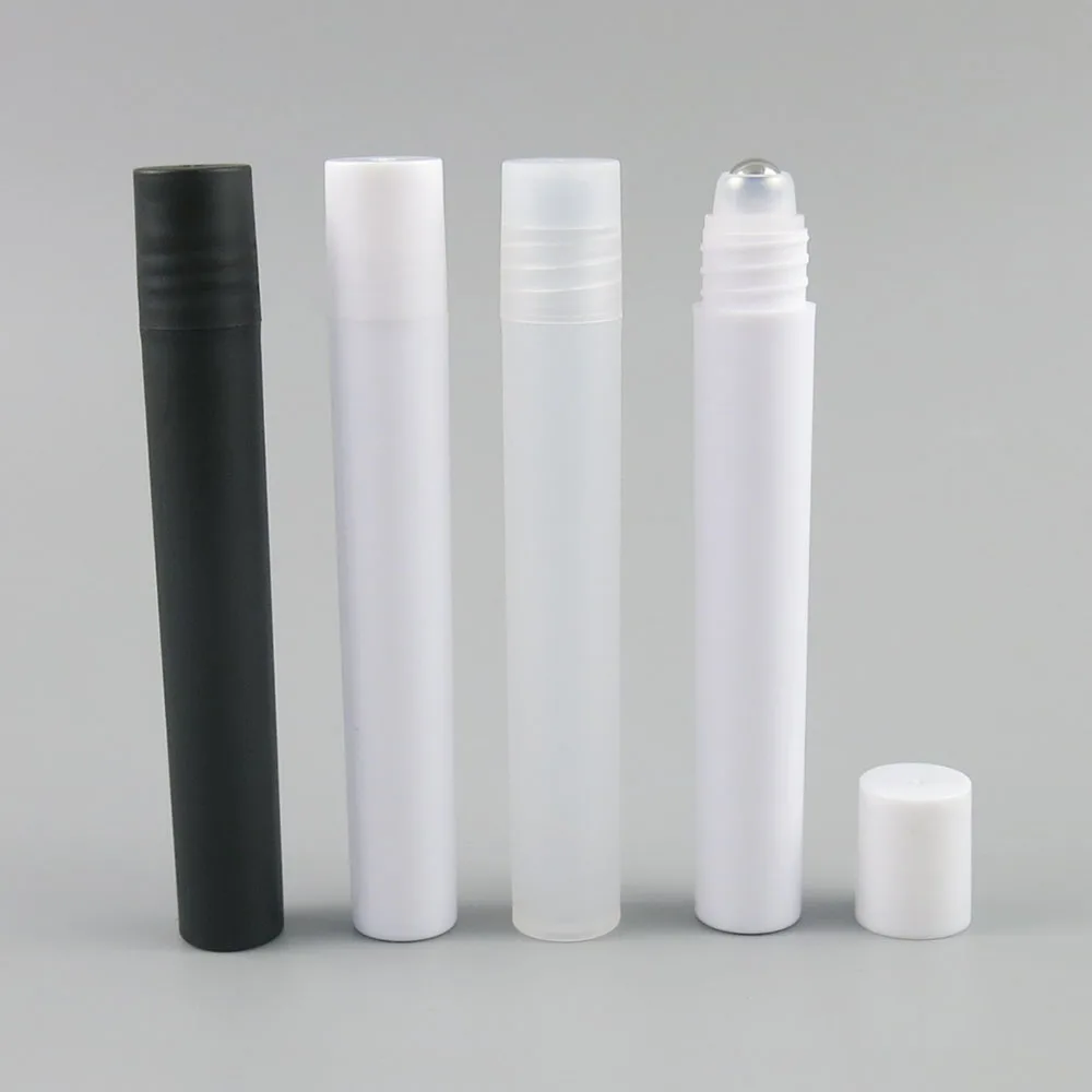 

50 x 5ml 8ml 10ml 12ml PP Roller Bottle Metal Steel Bead Eye Cream Roll on Bottle Plastic Cosmetic Packaging Bottle